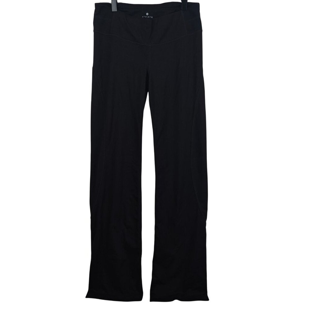 Athleta Black Relaxed Fit Straight Leg Yoga Pants Womens Small